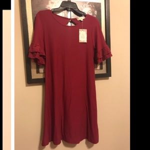 NWT Red T-Shirt Swing Dress
